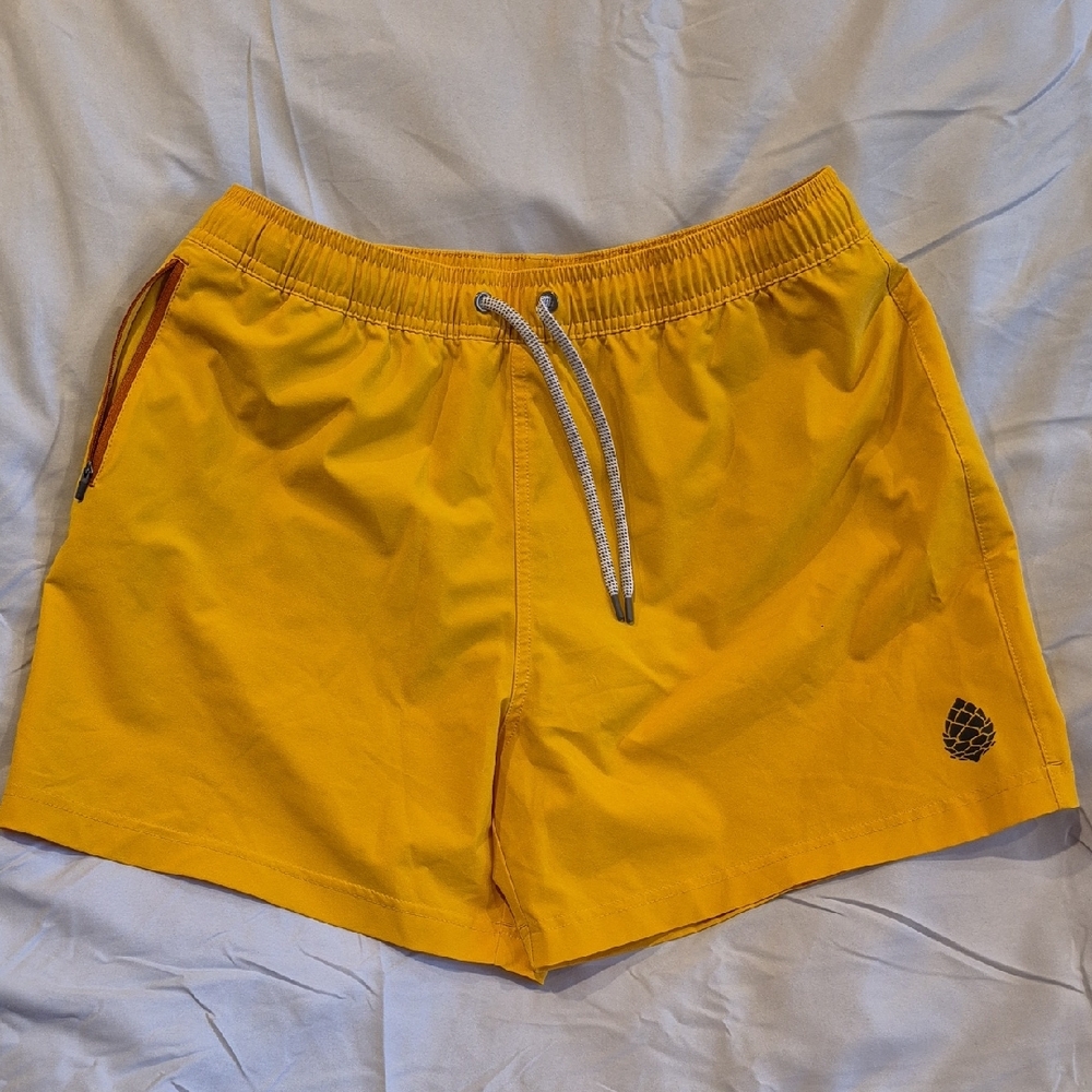 Stio Mustard Yellow Mesh Shorts